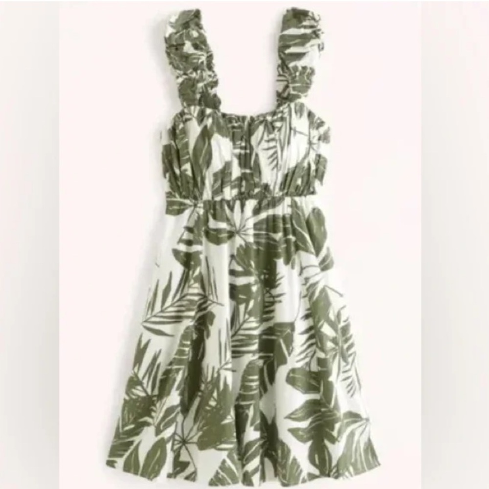 Abercrombie & Fitch Green Linen Blend Sundress